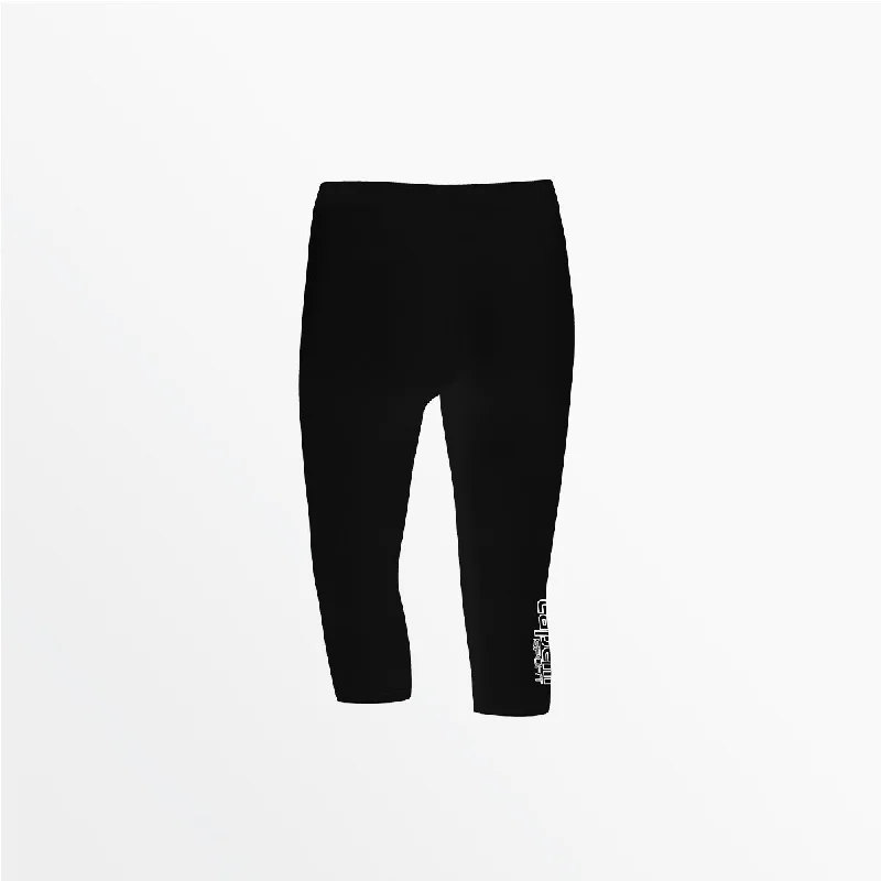 WOMEN'S MID RISE LOGO 3/4 COTTON LEGGINGS